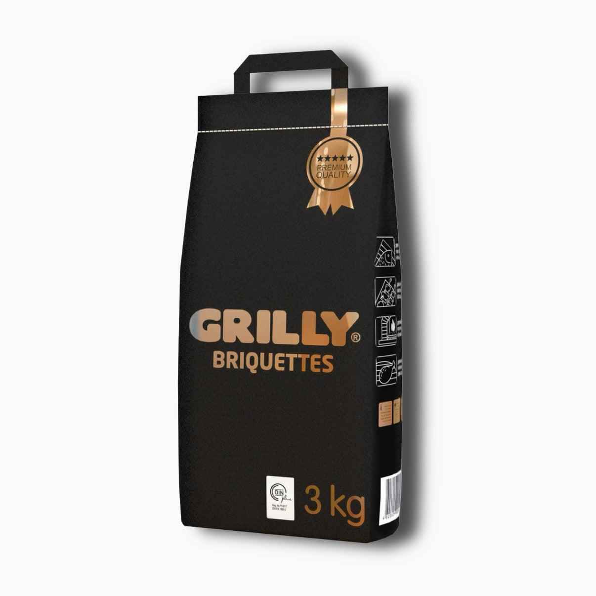 Grilly Charcoal Briquettes 3kg x4