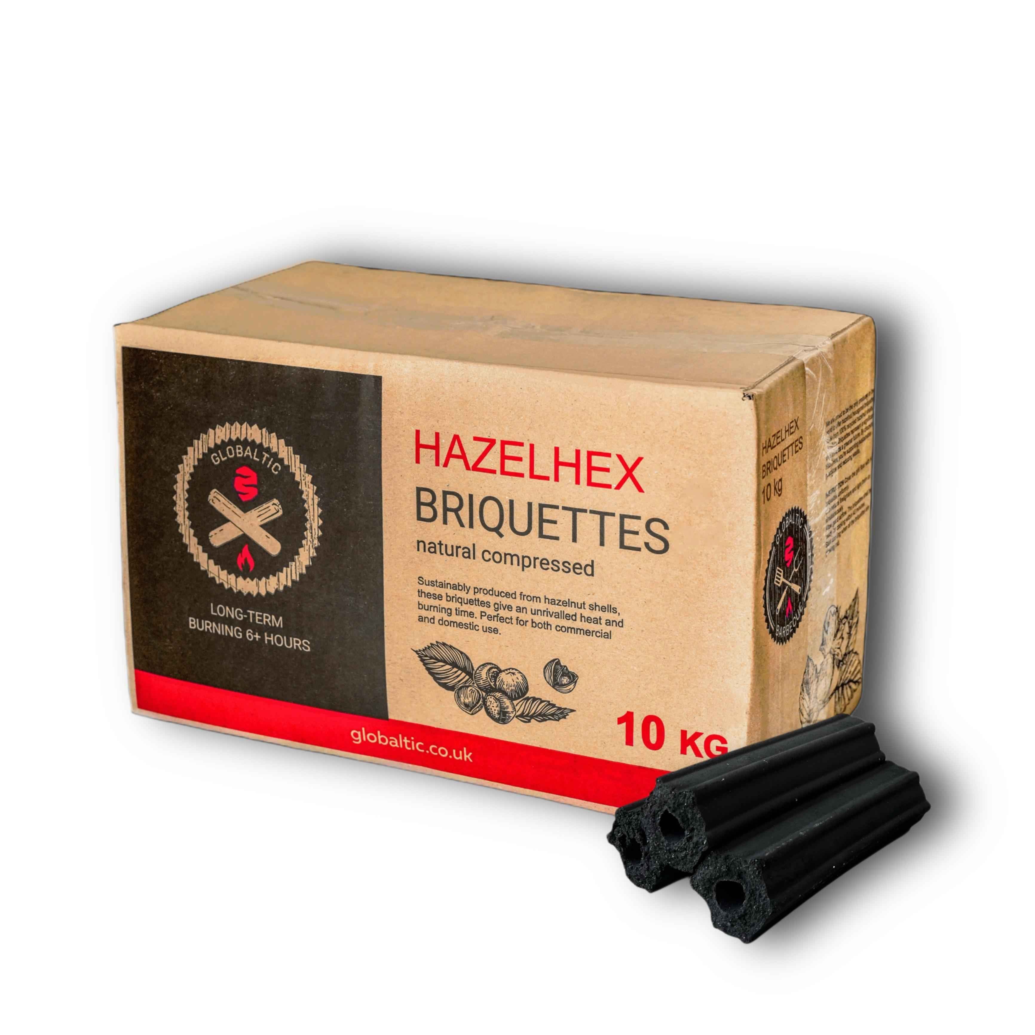 HazelHex Briquettes 10kg - Globaltic