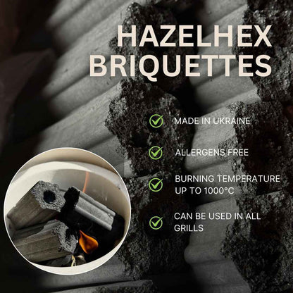 HazelHex Briquettes 10kg Pallet