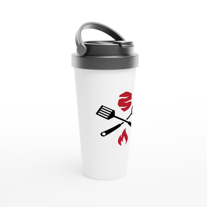 White Stainless Steel Travel Mug