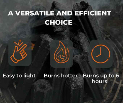 Natural compressed restaurant grade charcoal briquettes 10kg Box